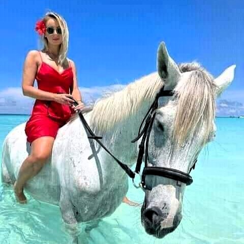 RiderEnjoying Ocean Views During Zanzibar Horse Riding Tour