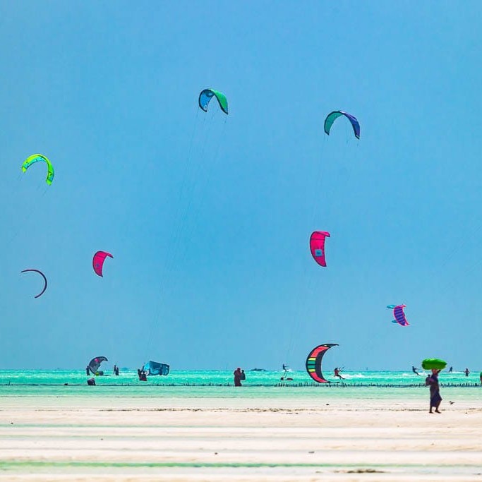 Paje Beach white sandy beach